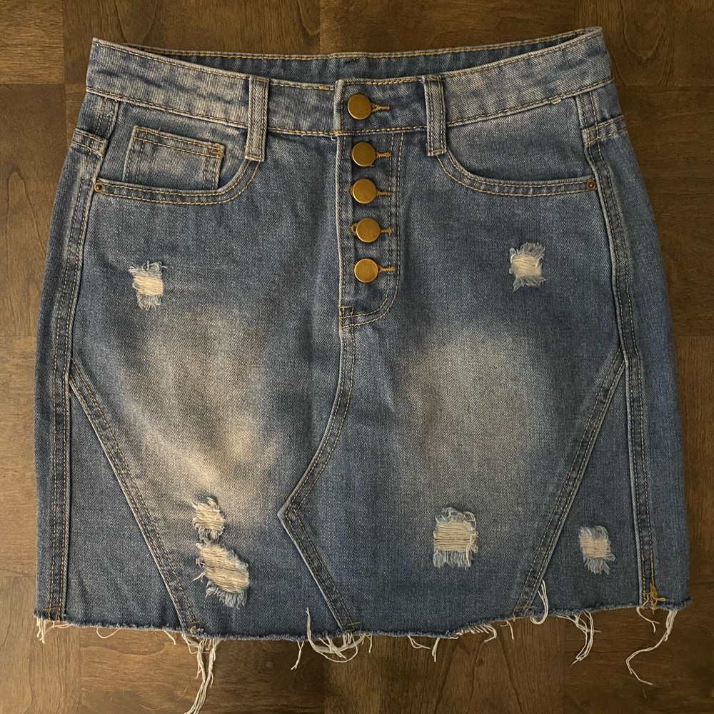 Shein jean skirt